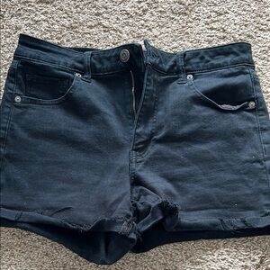 Women's Black Denim Shorts